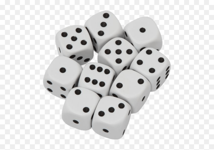 Lots Of Dice - 10 Dices, HD Png Download - white dice png