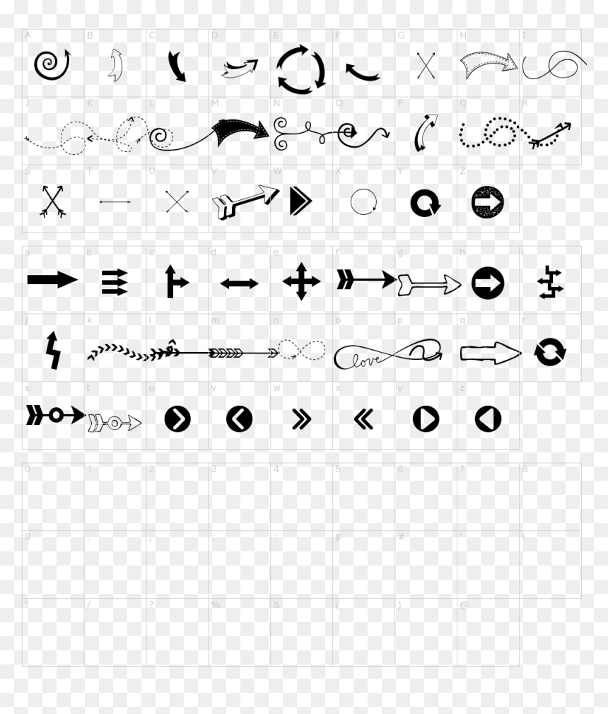 Clip Art Font Download - Kg Arrows Font Map, HD Png Download - arrows png images