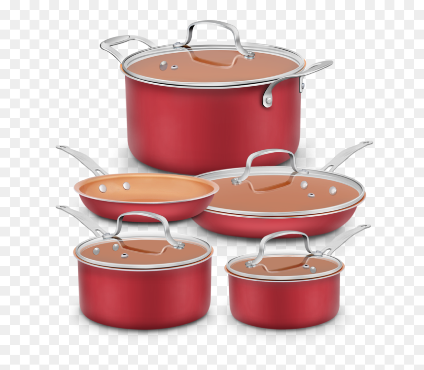 Dealz Frenzy Aluminum Infused Copper Ceramic Non Stick - Cookware And Bakeware, HD Png Download - kitchen utensils png