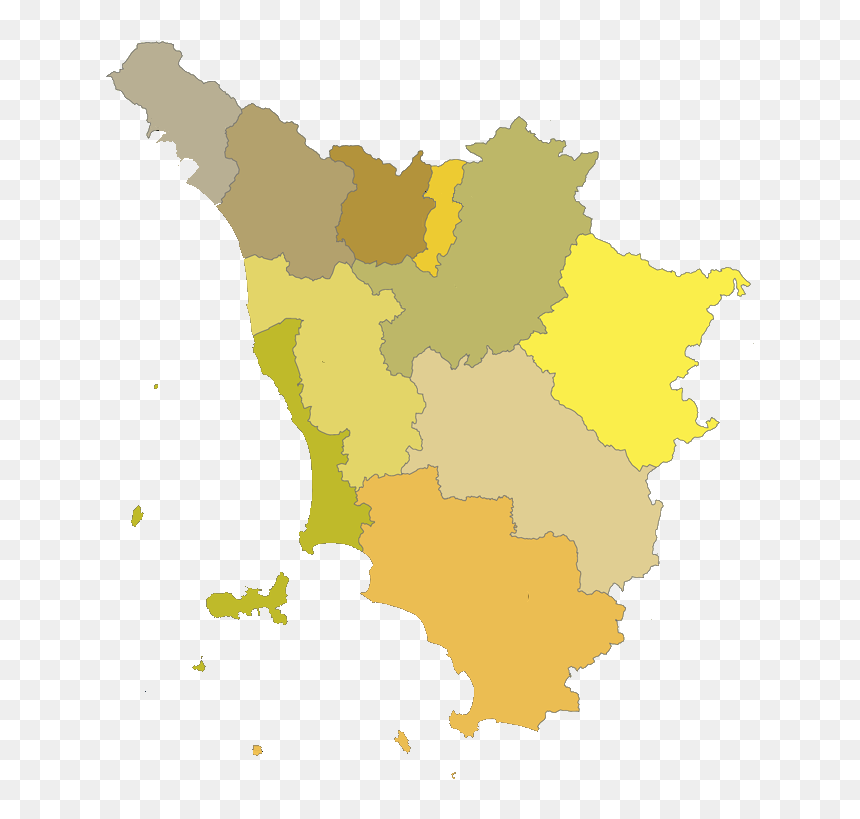 Tuscany Provinces Blank - Toscana Map, HD Png Download - blank price tag png