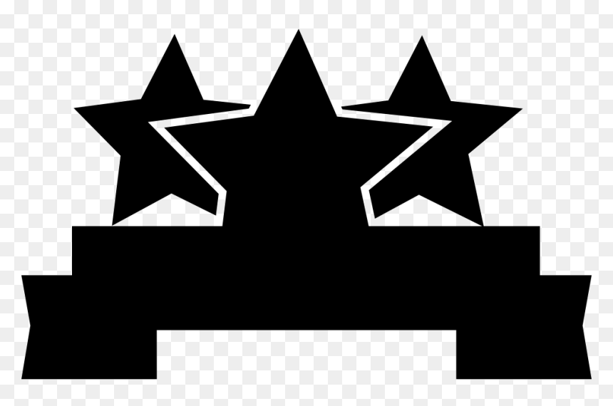 Ribbon Banner With Stars - Ribbon Star Png, Transparent Png - white banner ribbon png