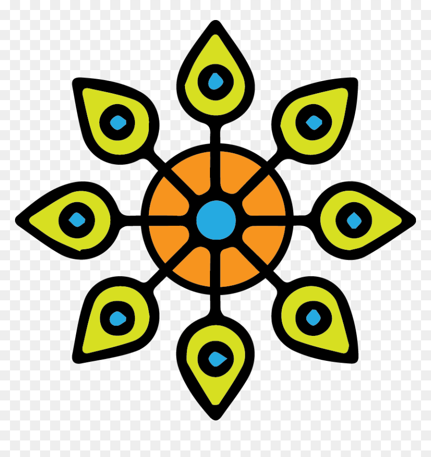 Transparent Yoga Symbol Png - Circle With Lines Symbol, Png Download - ship steering wheel png