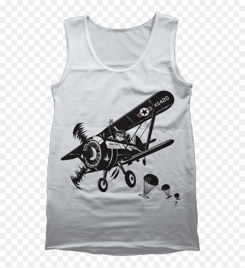 Men"s Drop Joints Not Bombs Fighter Plane Tank Top - Light Aircraft, HD Png Download - fighter plane png