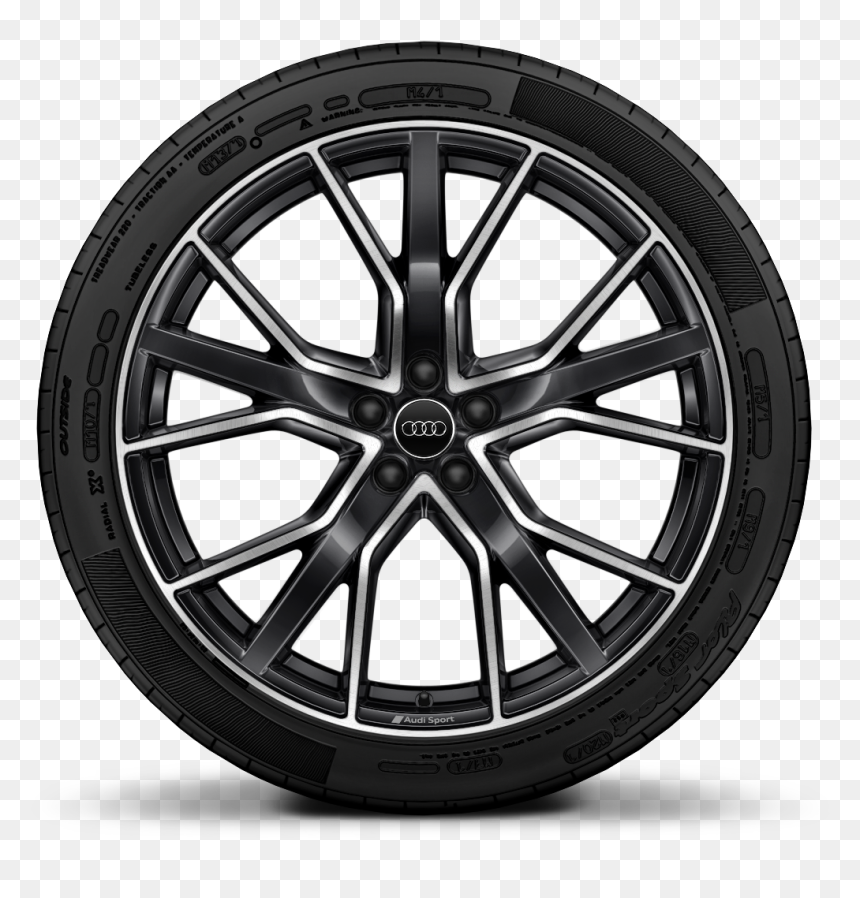 Transparent Star Design Png - Audi 22 5 V Spoke Star Design Titanium Wheels, Png Download - nautical wheel png