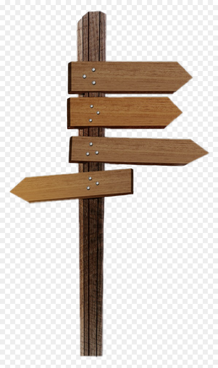 #panneau #direction #chemin #signpost - Plywood, HD Png Download - wooden sign post png