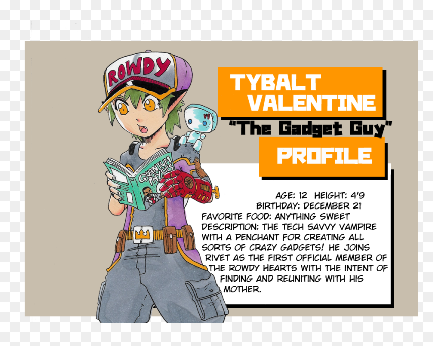 Tybalt Profile - Cartoon, HD Png Download - crazy guy png