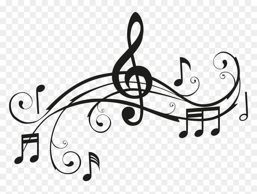 Music Clipart Black And White, HD Png Download - musical note png