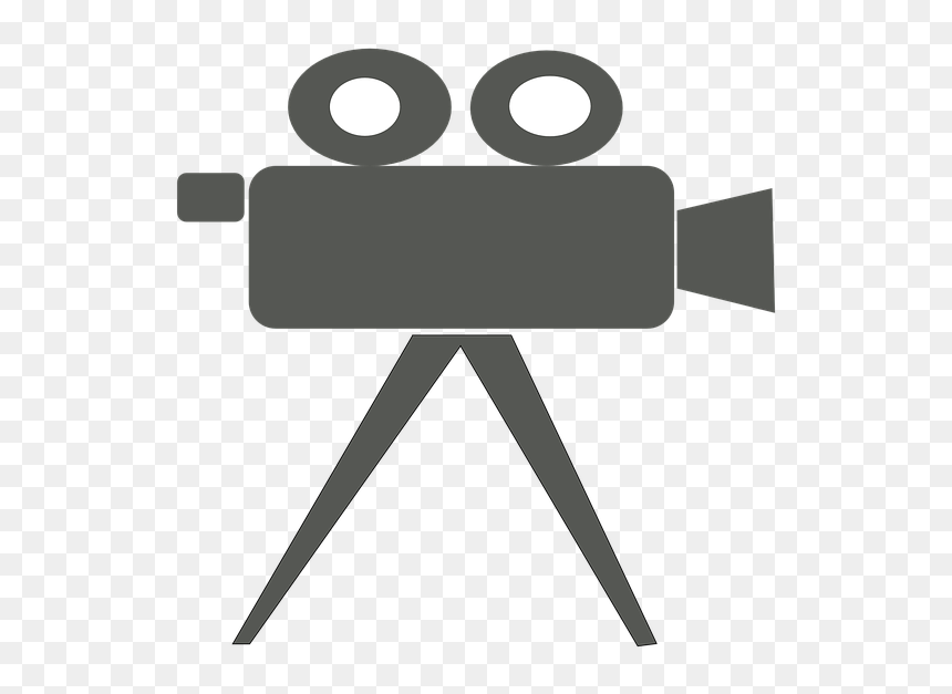 Video Camera Clipart Black And White, HD Png Download - recording png