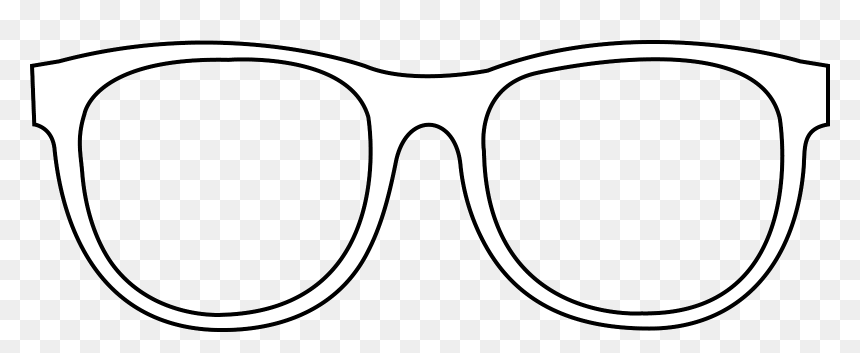 Glasses Clipart Black And White, HD Png Download - nerd glasses png