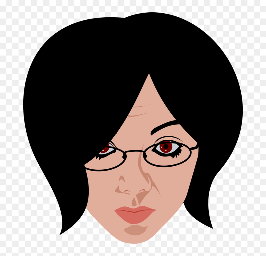 Girl With Spectacles Clipart, HD Png Download - nerd glasses png