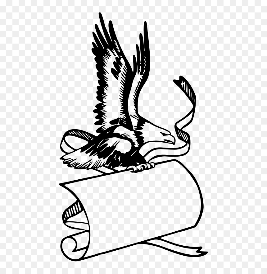 Bald Eagle Free Clipart, HD Png Download - scroll banner png