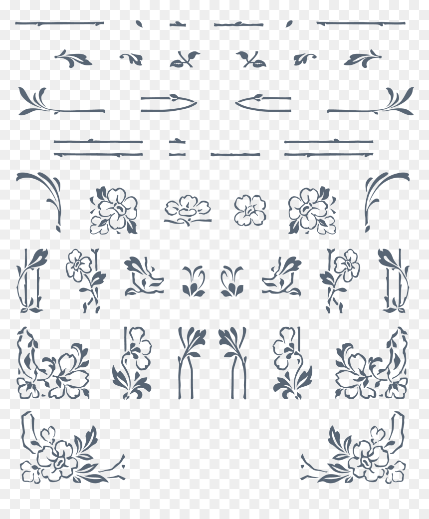 Art Nouveau Border Designs, HD Png Download - borders designs png