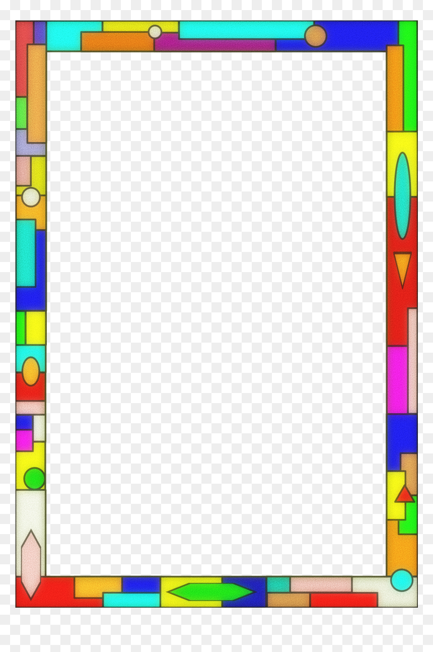 Stained Glass Frame Clipart, HD Png Download - borders designs png