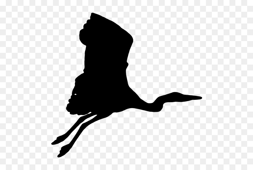 Crane Bird Silhouette Png, Transparent Png - bird silhouette png