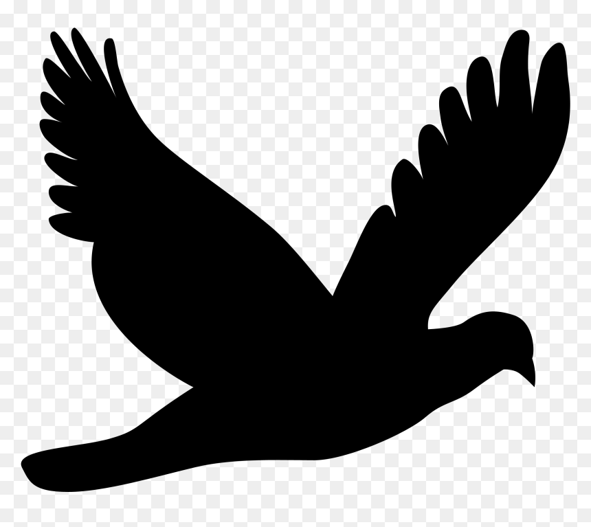Flying Bird, HD Png Download - bird silhouette png