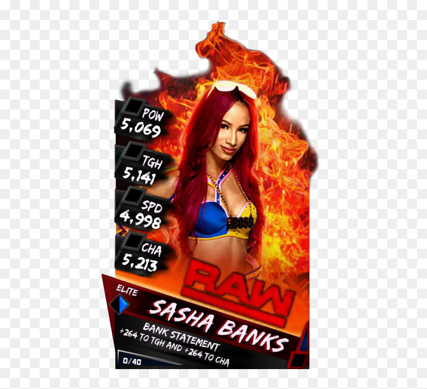 Wwe Supercard Cards Season 5, HD Png Download - sasha banks png