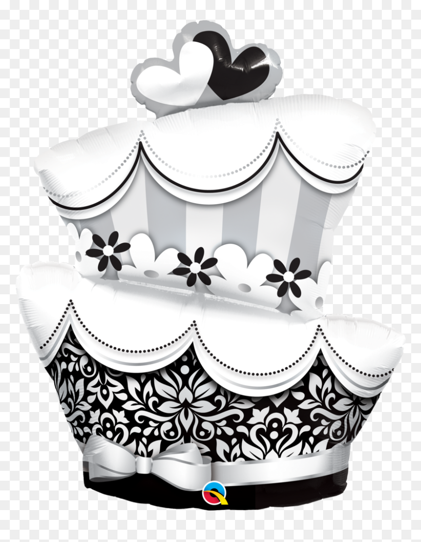 Transparent Wedding Cake Clipart Png - Wedding Cake Clipart Black And White, Png Download - wedding cake clipart png