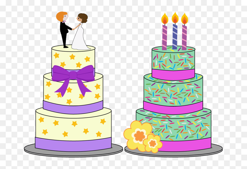 Birthday Cake, HD Png Download - wedding cake clipart png