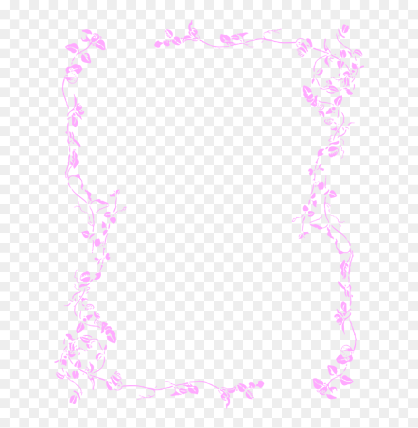 Flower Borders And Frames Clipart - Leaves Frame Clip Art, HD Png Download - pink borders png