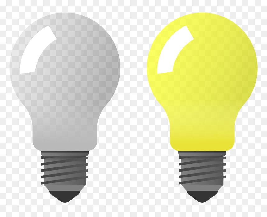 Bulb Clipart Lamp Pencil And In Color Bulb Clipart - Light Bulb On Off Png, Transparent Png - lightbulb png transparent
