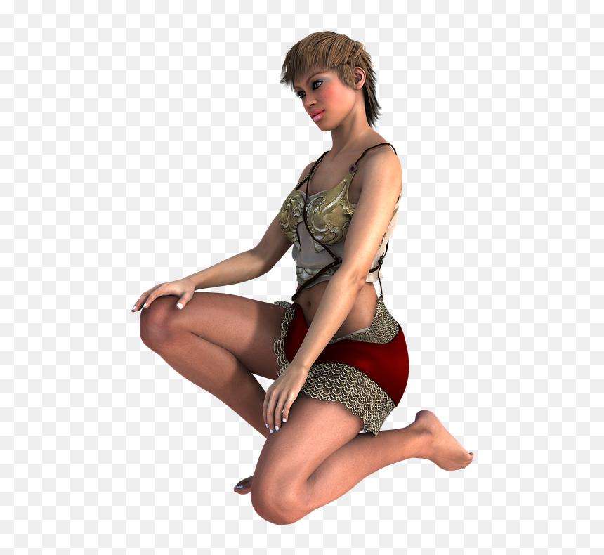 Transparent Png Woman Kneeling Png, Png Download - kneeling png