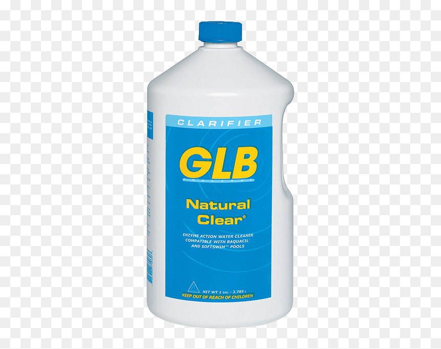 Glb Natural Clear Swimming Pool Water Cleaning Enzyme - Plastic Bottle, HD Png Download - clear bottle png