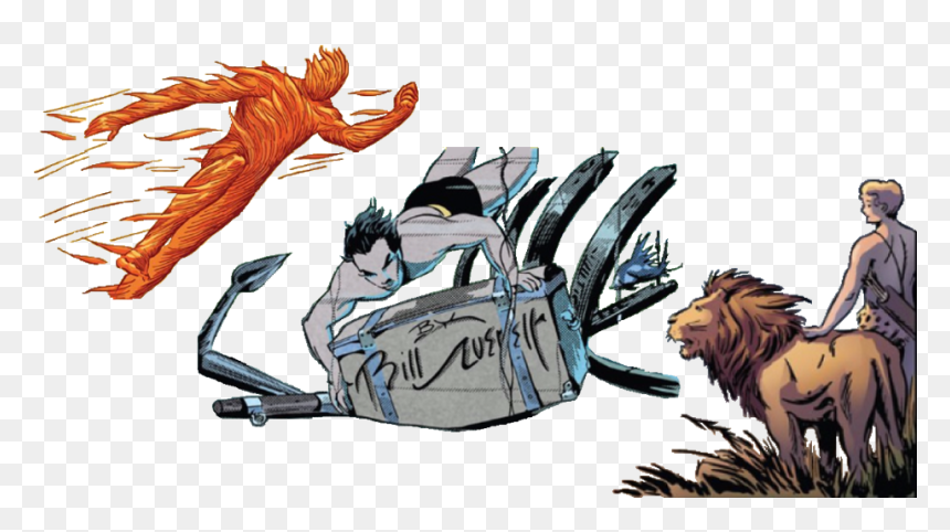 Human Torch Clipart Marvel - Cartoon, HD Png Download - human torch png