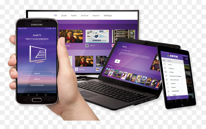 Phones And Tv, HD Png Download - watch tv png
