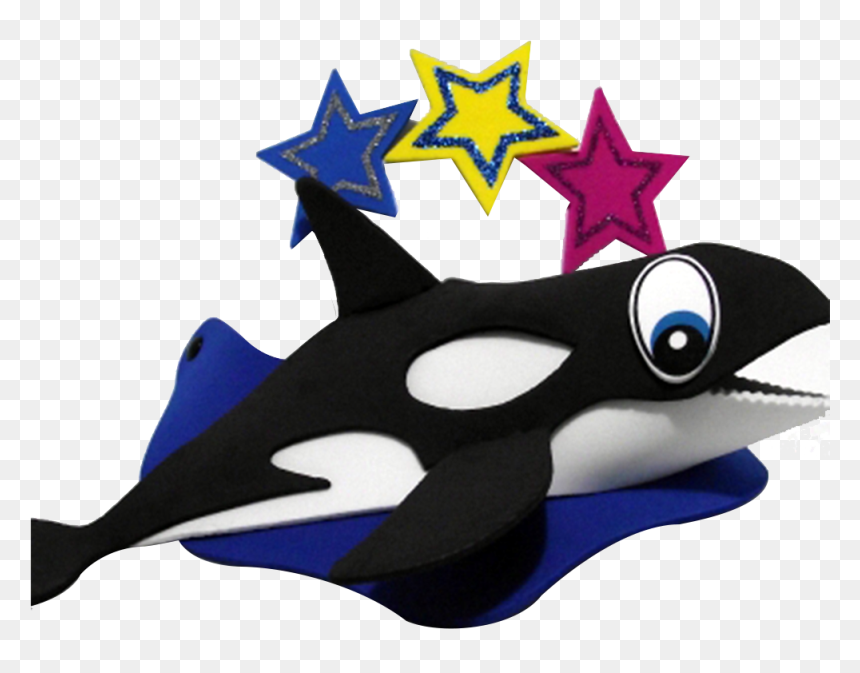 Killer Whale Visor - Stuffed Toy, HD Png Download - orca whale png