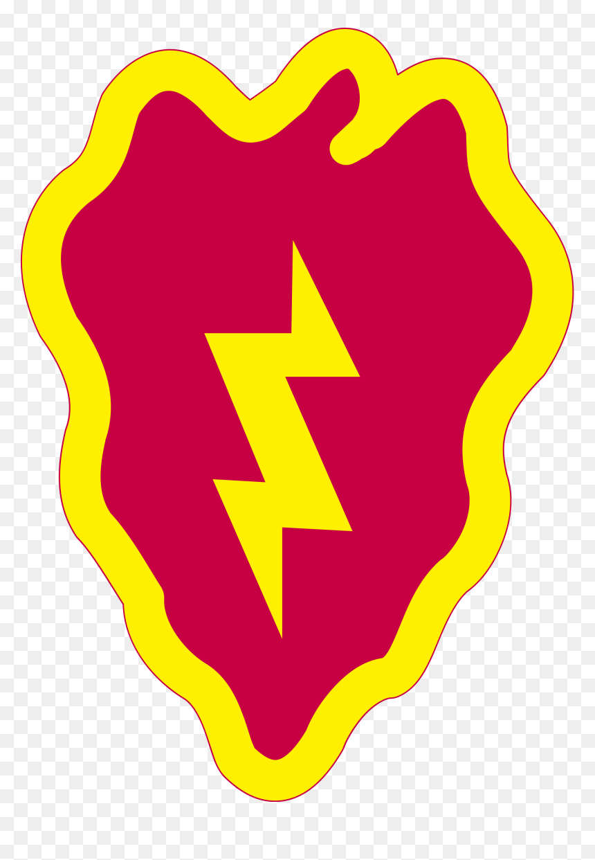 Drawings Of Lightning Bolts - 25th Infantry Division Patch, HD Png Download - lightning bolt clipart png