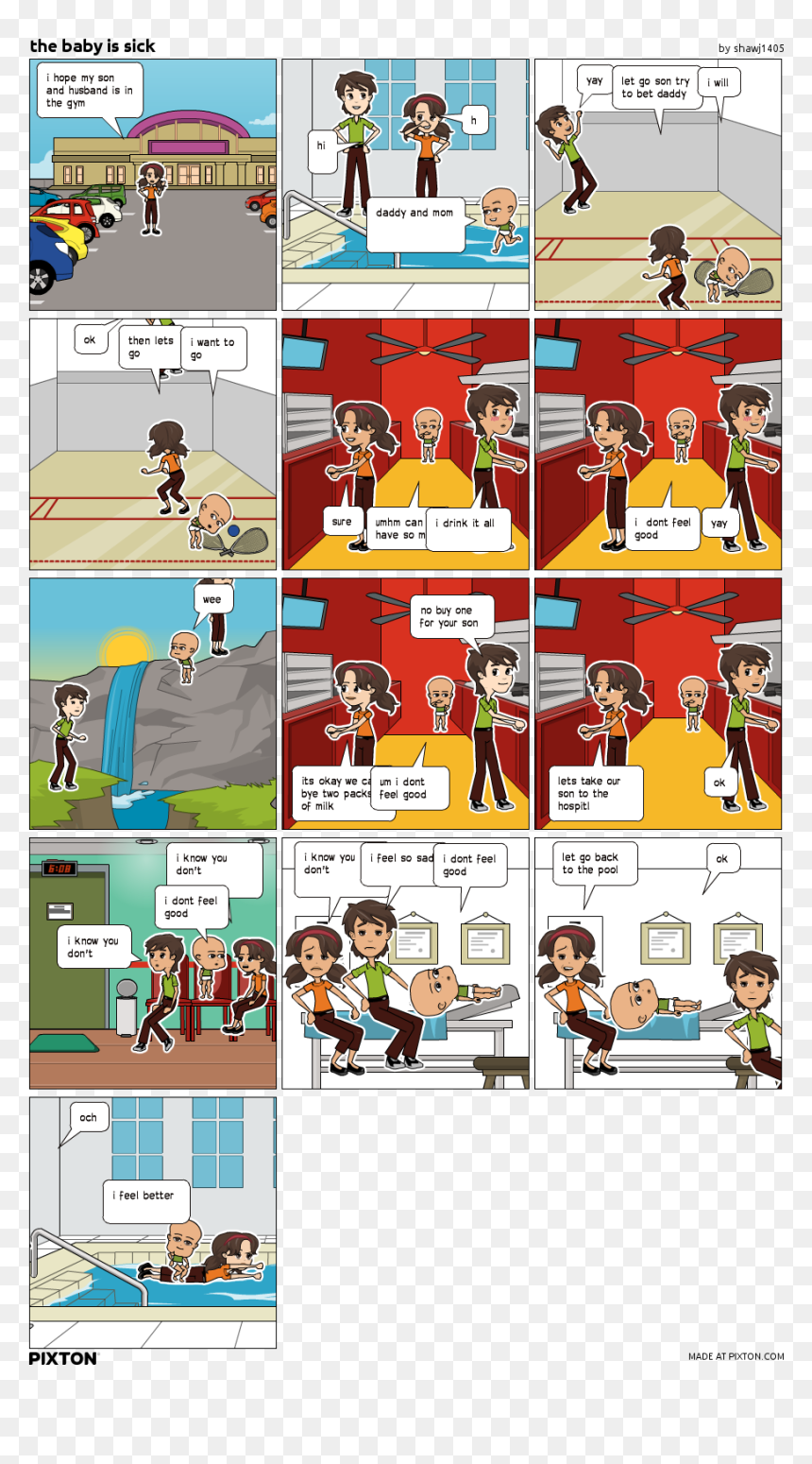 Picture - Cartoon, HD Png Download - sick person png