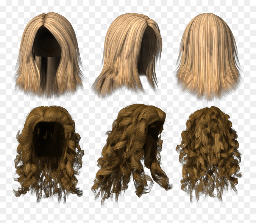 Hair Wig Png - 3d Hair, Transparent Png - brown wig png