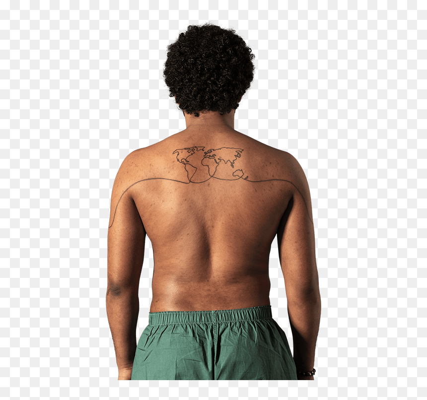 47 Back Jakub-mbiajkob - Tattoo, HD Png Download - man hair png