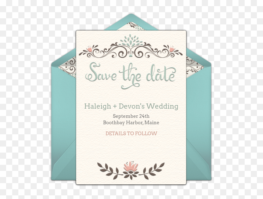 Wedding Invitation, HD Png Download - save the date png transparent