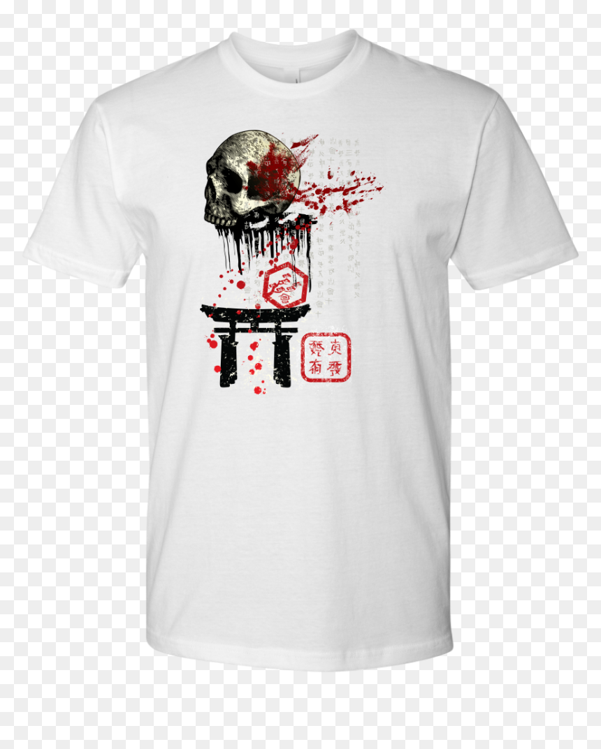 Japanese Skull And Torii Gate Shirt - T-shirt, HD Png Download - torii gate png