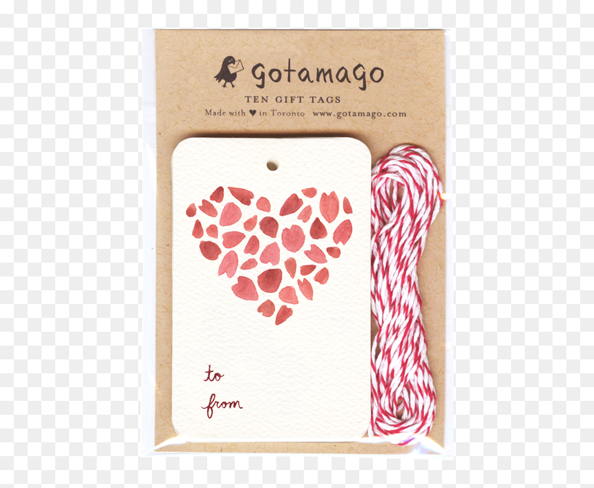 Sakura Heart Gift Tags, Set Of - Gift, HD Png Download - gift tags png