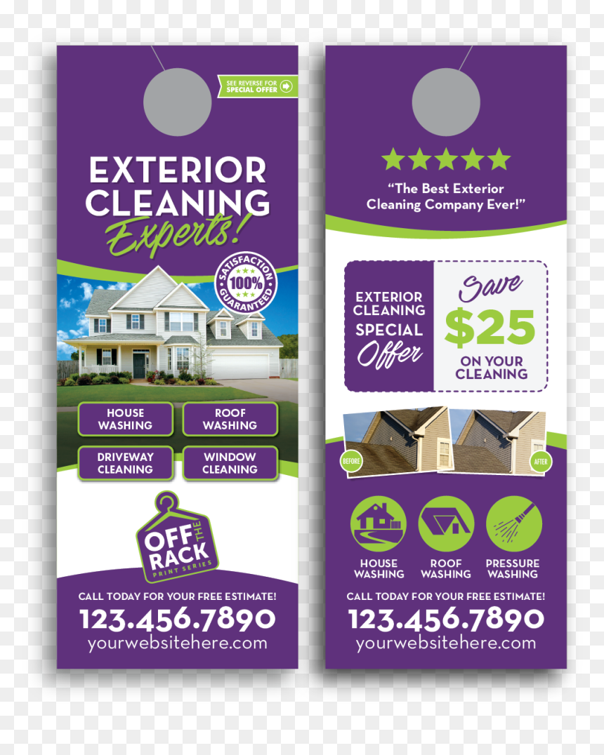 Door Hanger Carpet Cleaning Template, HD Png Download - pressure washing png
