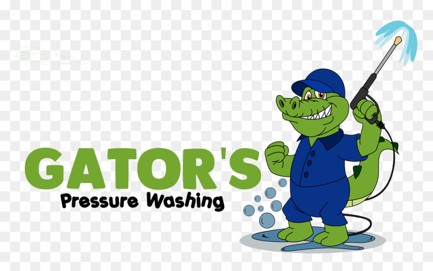 Gator"s Pressure Washing - Cartoon, HD Png Download - pressure washing png