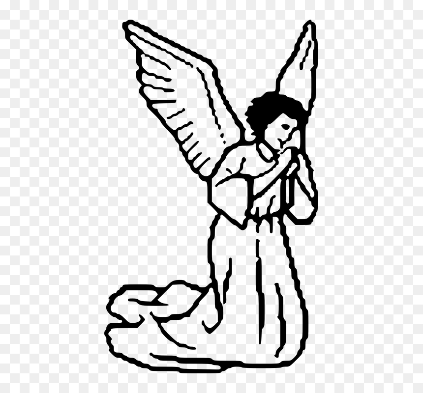 Angel Clip Art, HD Png Download - praying silhouette png