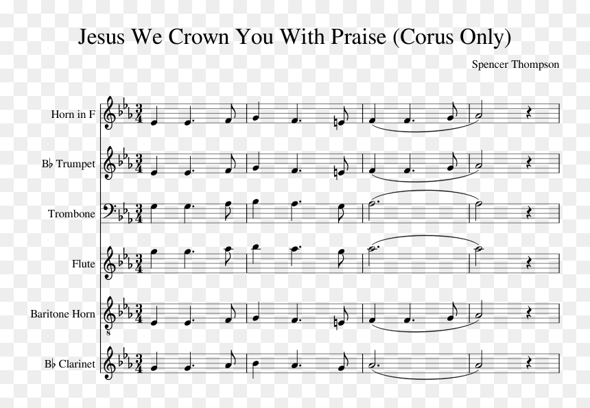 Transparent Jesus Crown Png - Sheet Music, Png Download - jesus crown png