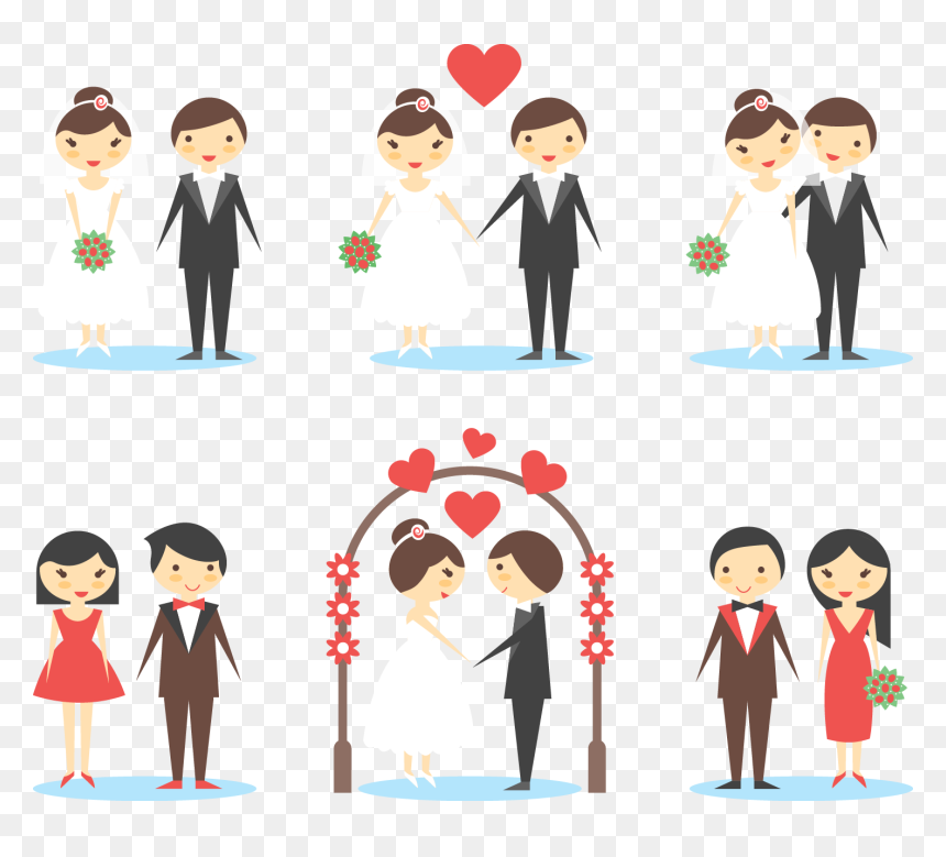 Old Clipart Marriage Couple - Pareja En Boda Png, Transparent Png - old couple png