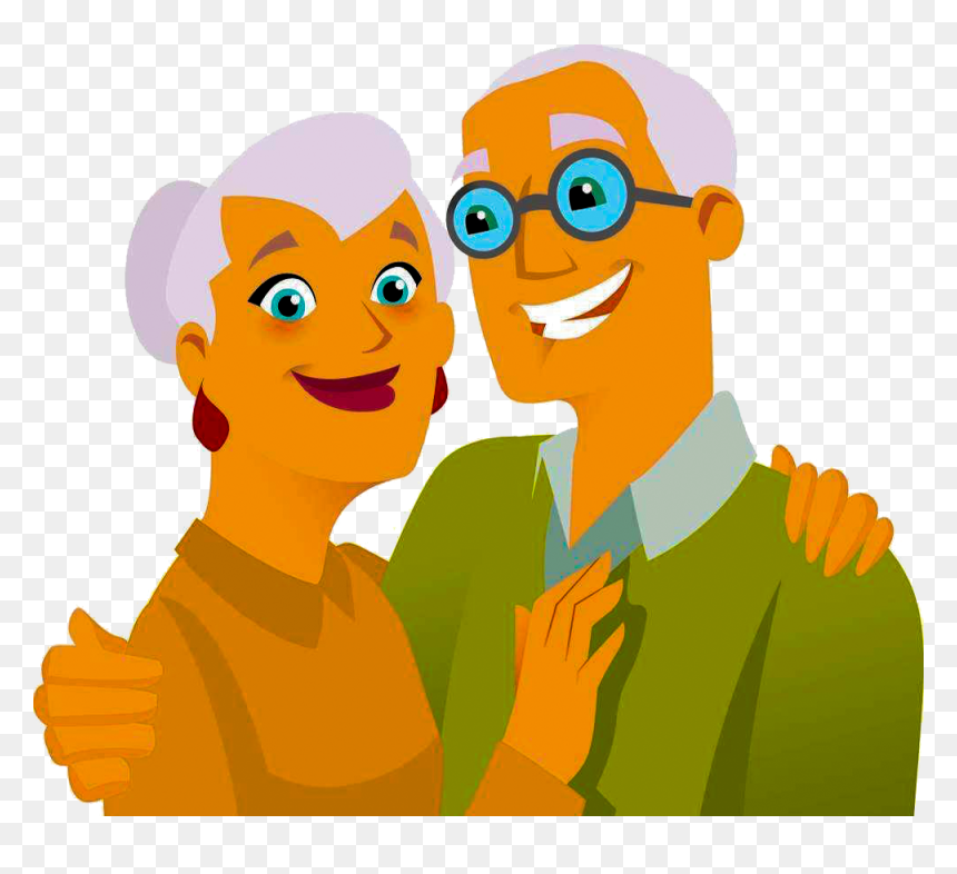 Elderly In Love Png, Transparent Png - old couple png