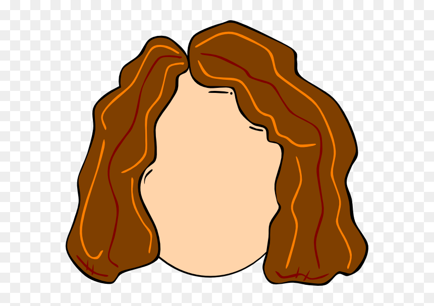 Young Girl Hair Highlights Svg Clip Arts - Dark Hair Clipart, HD Png Download - young girl png
