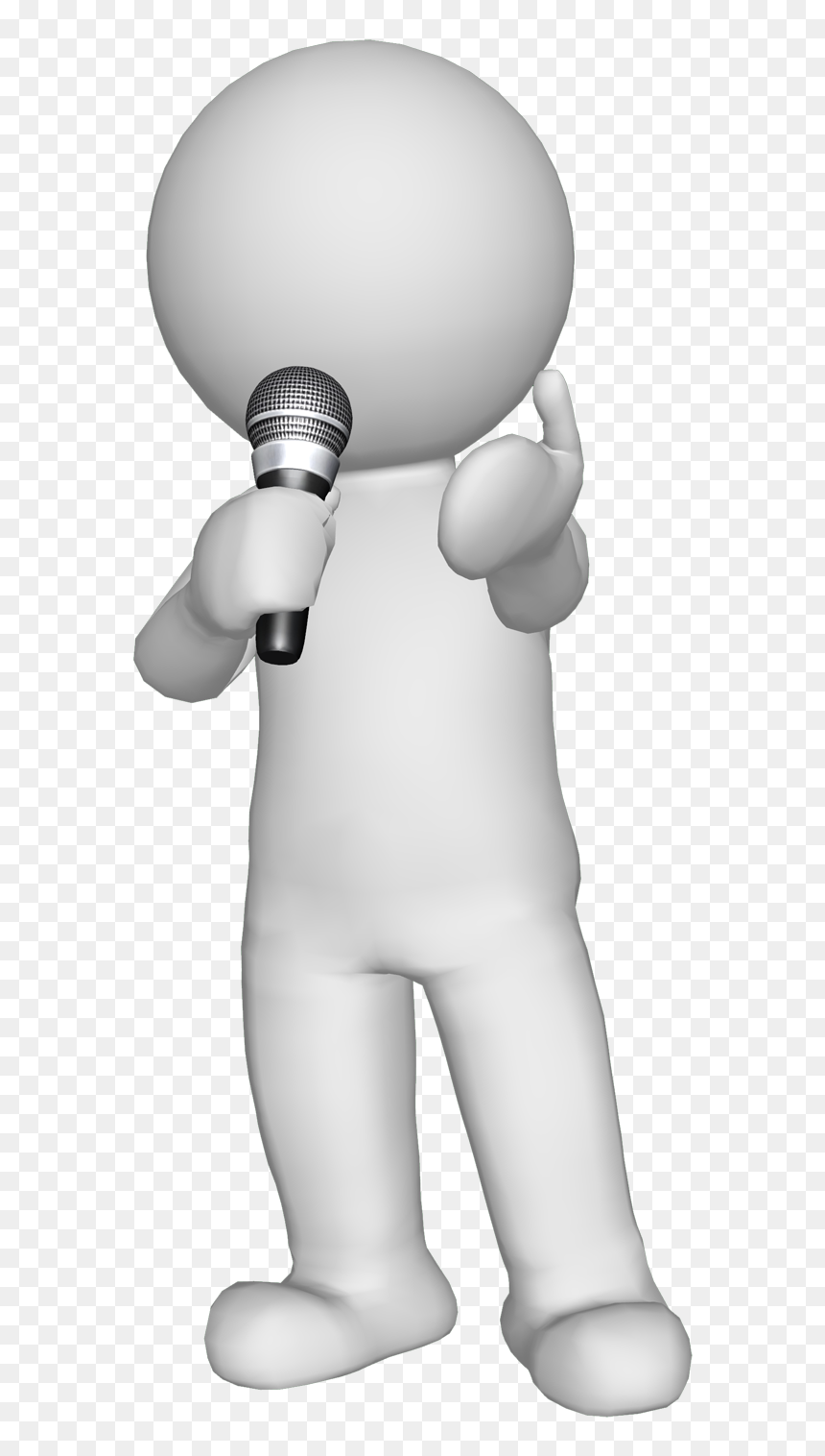 3d Man With Microphone, HD Png Download - 3d man png