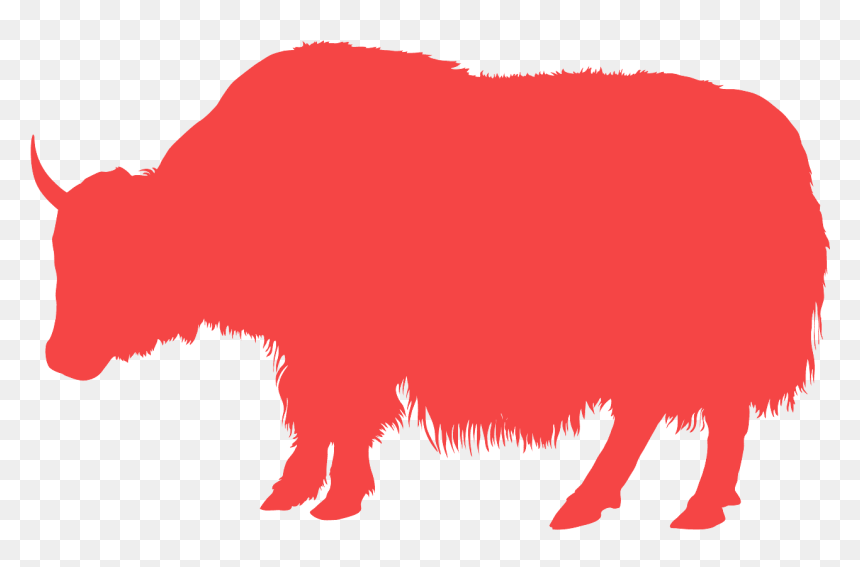 Yak Silhouette, HD Png Download - yak png