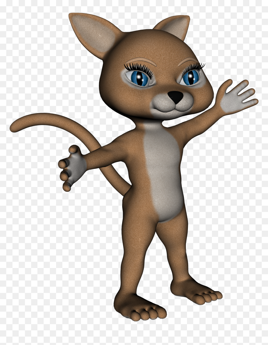 Toon Cat 1, Render, Male, Cat, 3d, Hq Photo - Cartoon, HD Png Download - 3d man png