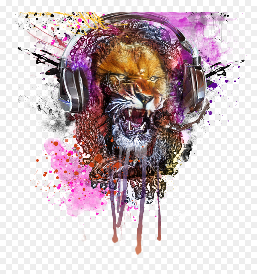 Illustration, HD Png Download - lion head roar png