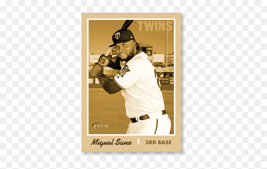 Miguel Sano 2019 Heritage Baseball Base Poster Gold - Poster, HD Png Download - baseball base png