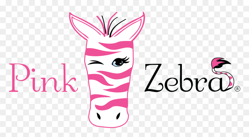 Pink Zebra Logo - Cartoon, HD Png Download - zebra logo png