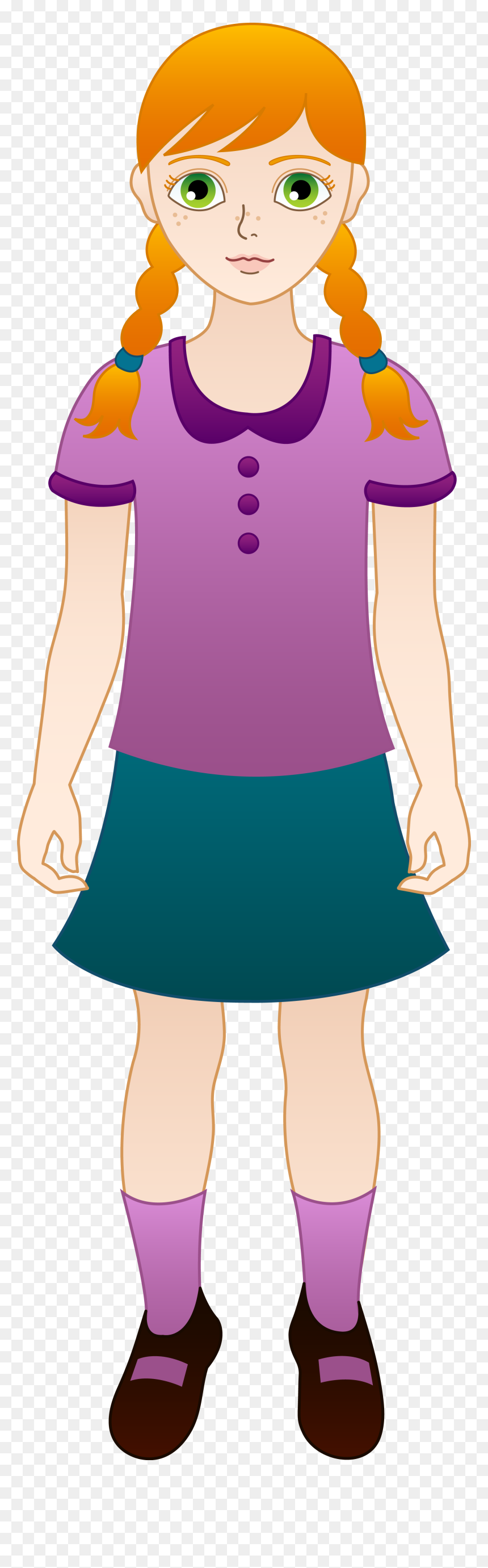 Red Head Girl Clipart, HD Png Download - girl head png